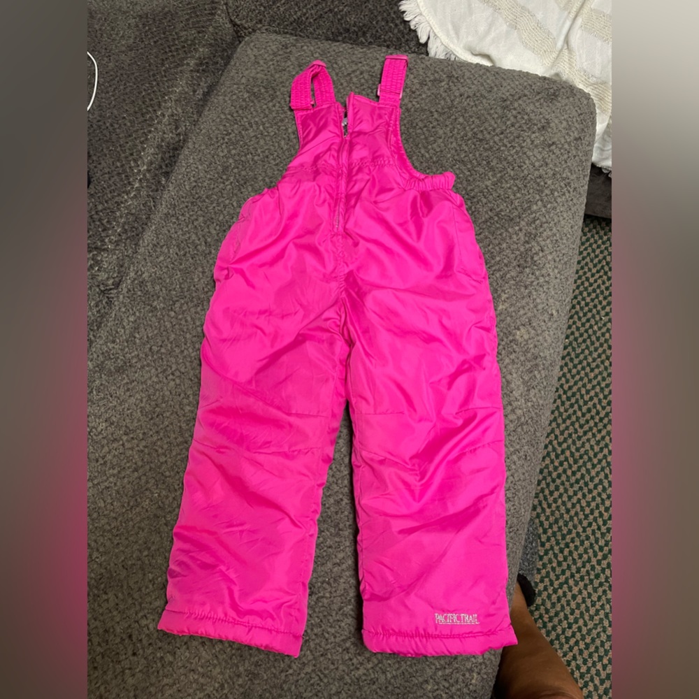 Pacific Trail Hot Pink Kids Snow Overalls